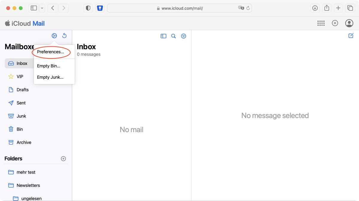 Open rules in iCloud