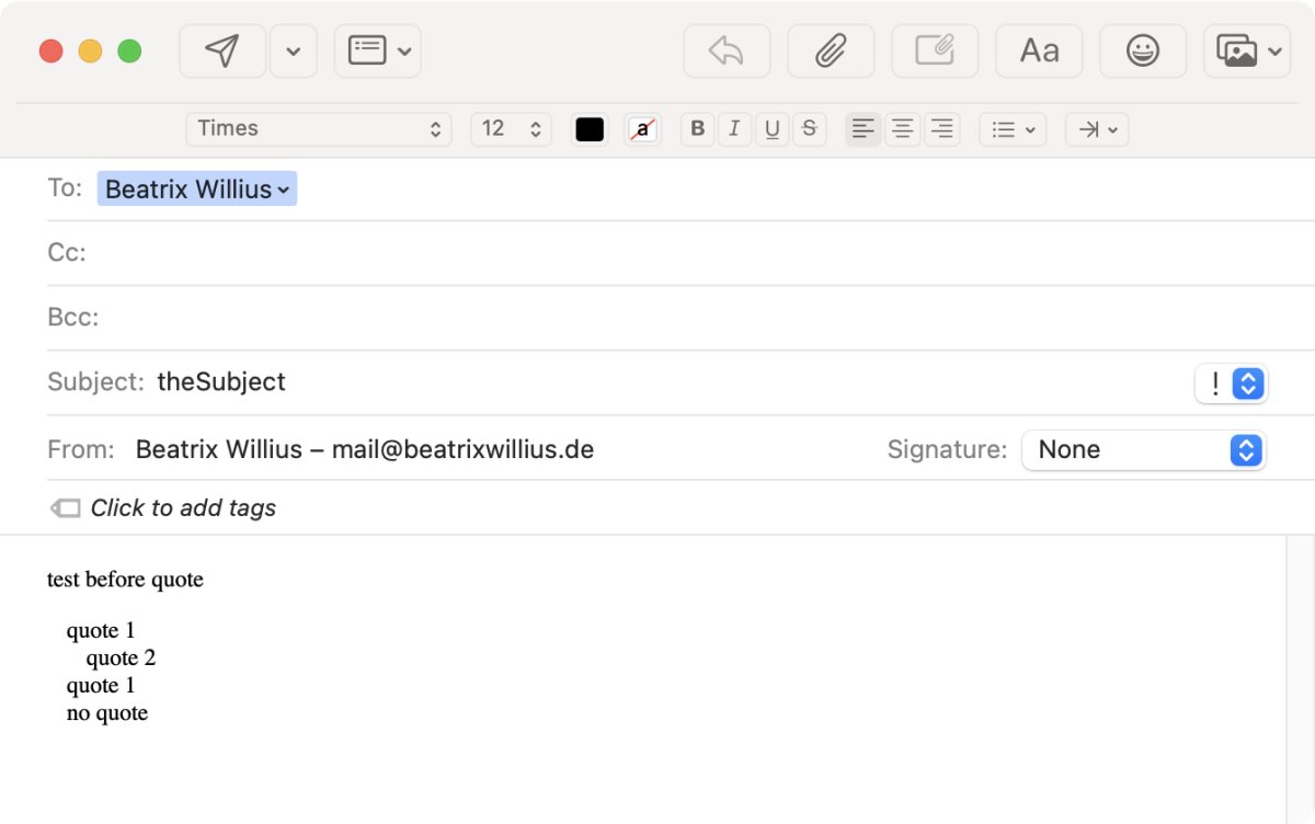 Email made with different NSAttributedStrings