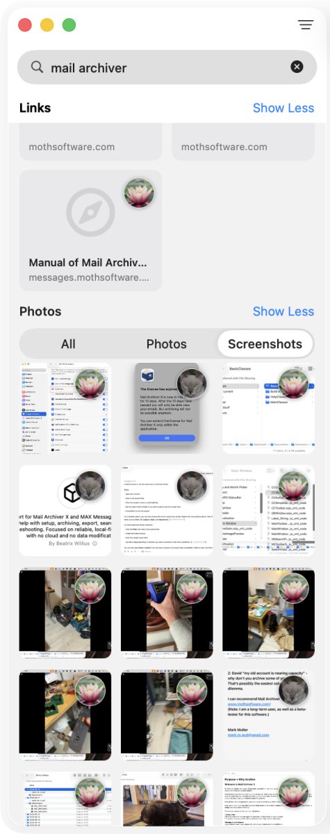 Suchergebnisse in Apple Nachrichten für „mail archiver“