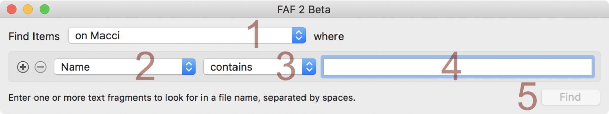 Find any File: basic interface