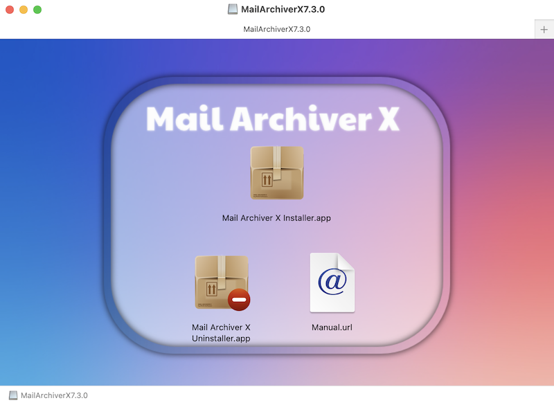 Mail Archiver dmg geöffnet