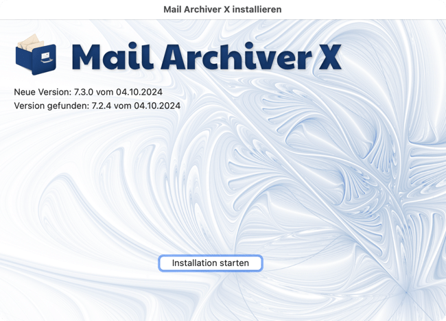 Start der Installation