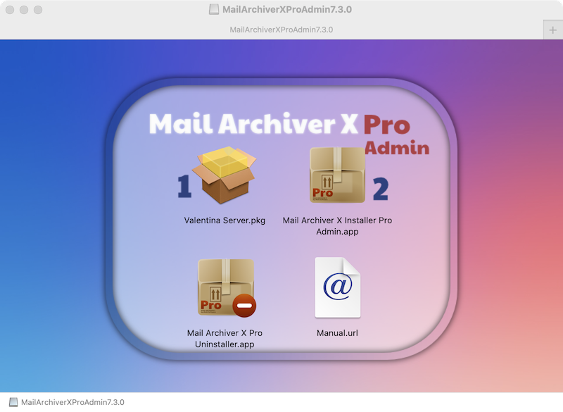 Installiere Mail Archiver X Pro