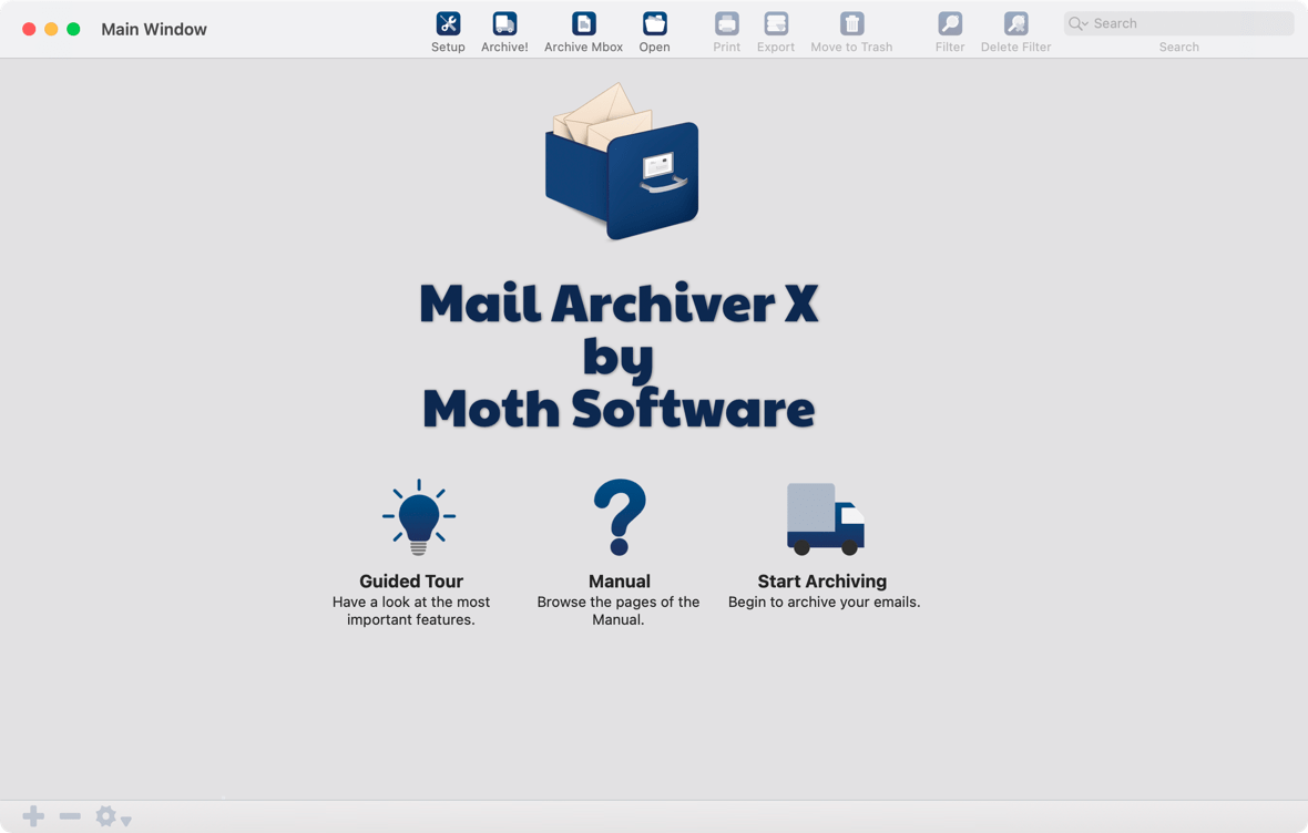 Mail Archiver Interface
